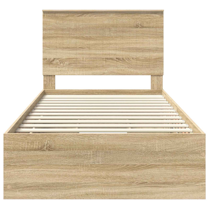 Sengestel med skuffe Sonoma eg 100 x 200 cm Ingeniørtræ