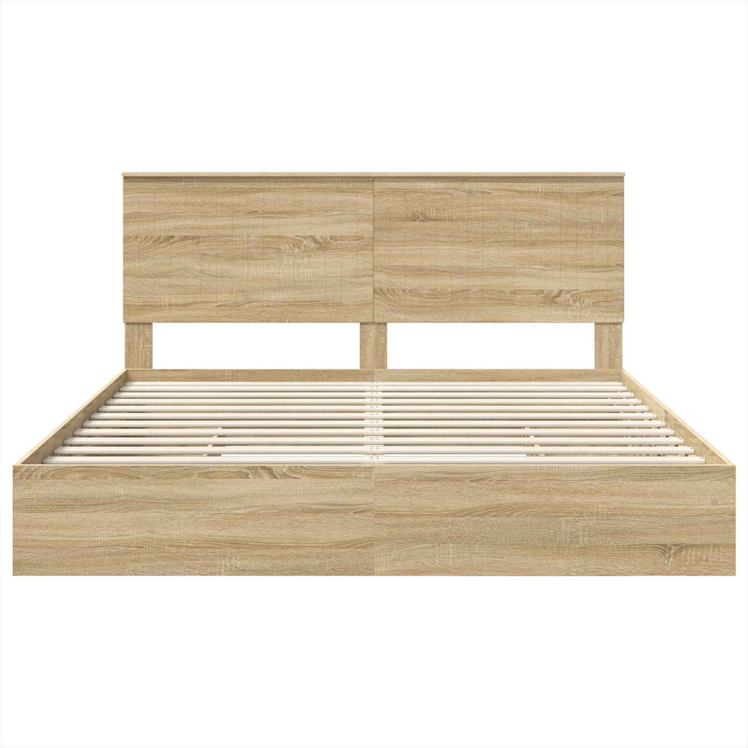 Opbevaringsseng Sonoma eg 180 x 200 cm Konstrueret træ