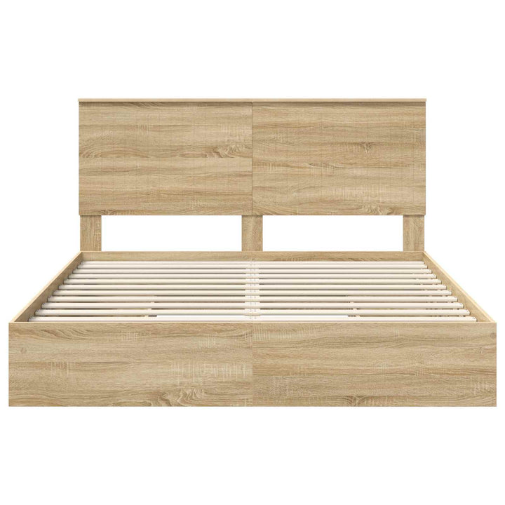 Opbevaringsseng Sonoma eg 160 x 200 cm Konstrueret træ