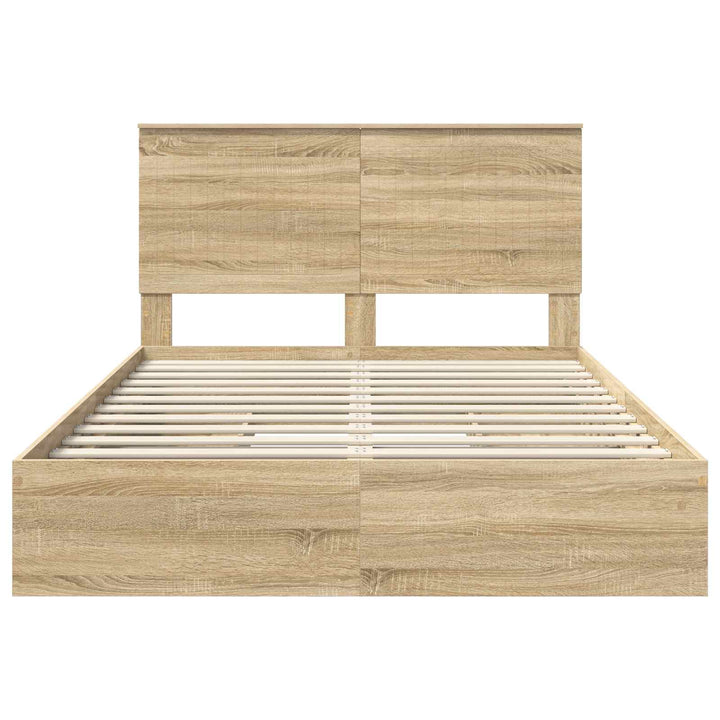 Opbevaringsseng Sonoma eg 140 x 200 cm Konstrueret træ
