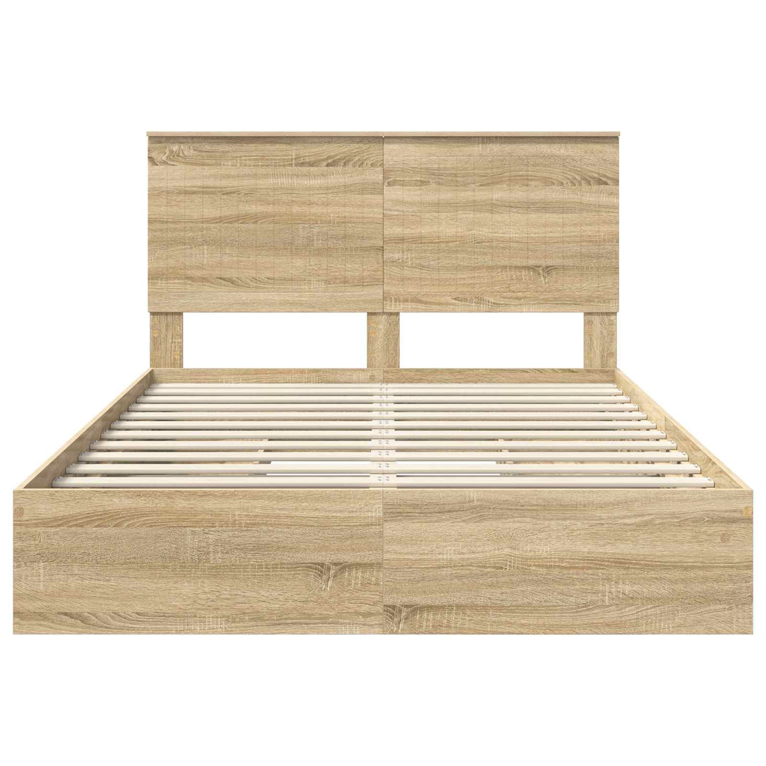 Opbevaringsseng Sonoma eg 140 x 190 cm Konstrueret træ