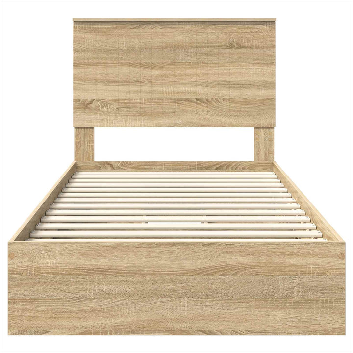 Opbevaringsseng Sonoma eg 100 x 200 cm Konstrueret træ