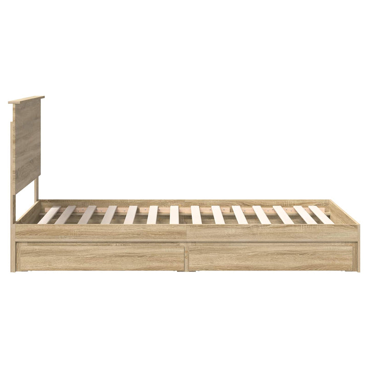 Opbevaringsseng Sonoma eg 100 x 200 cm Konstrueret træ