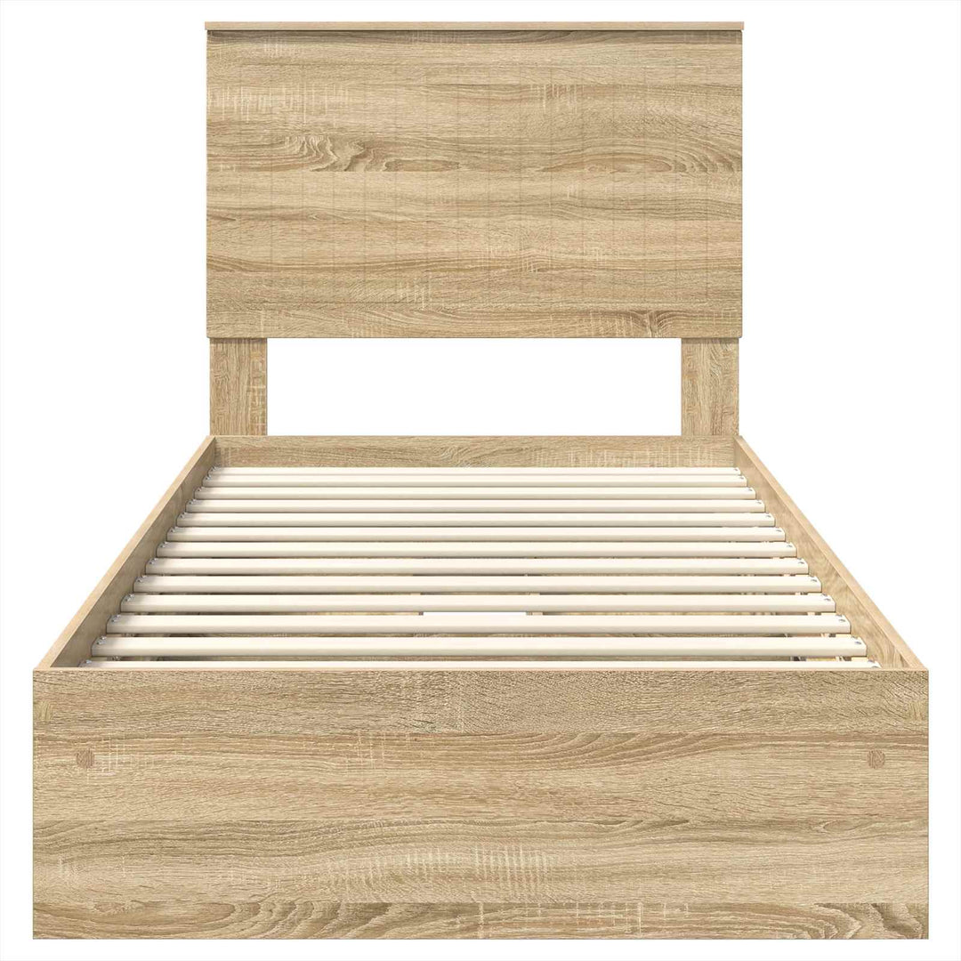 Opbevaringsseng Sonoma eg 90 x 200 cm Konstrueret træ