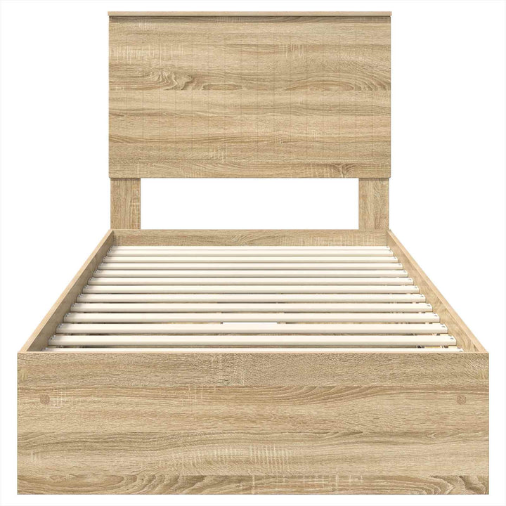 Opbevaringsseng Sonoma eg 90 x 190 cm Konstrueret træ