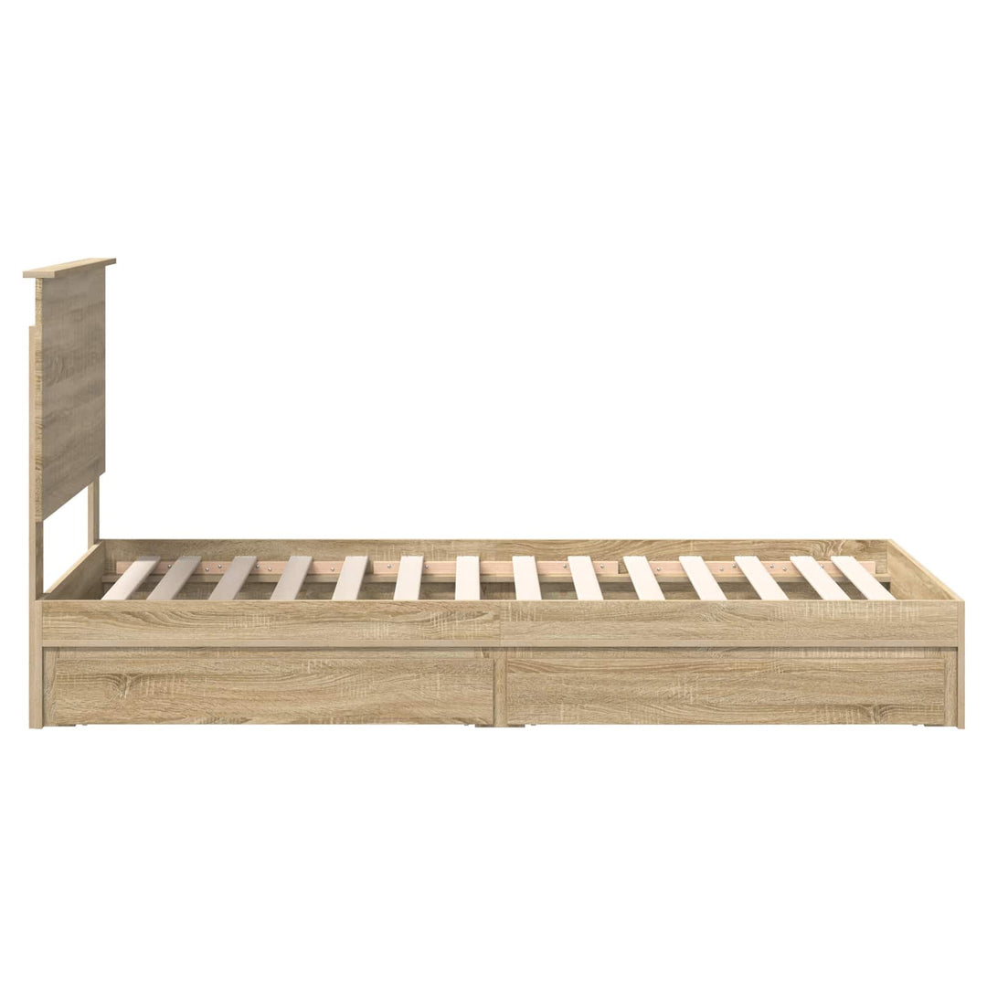 Opbevaringsseng Sonoma eg 90 x 190 cm Konstrueret træ