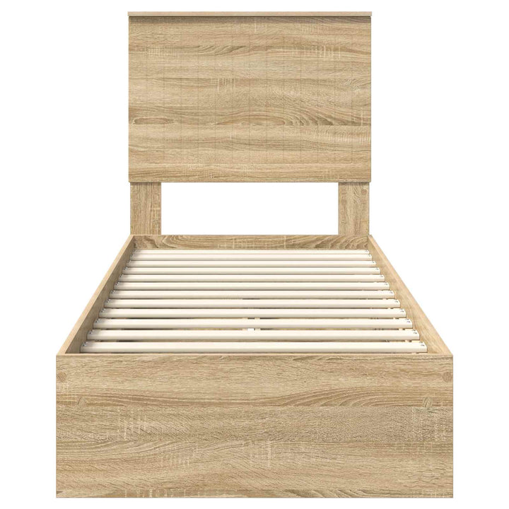 Opbevaringsseng Sonoma eg 75 x 190 cm Konstrueret træ