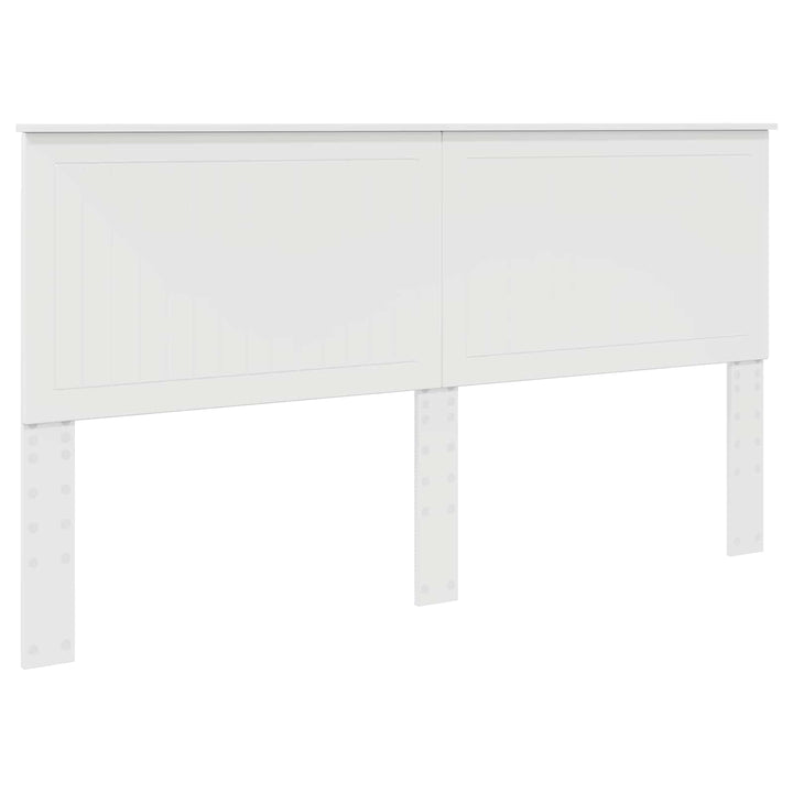 Sengestel med hovedgærde Hvid 180 x 200 cm Konstrueret træ