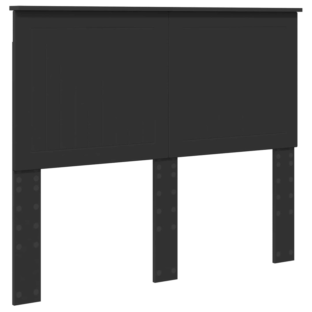 Sengestel med hovedgærde Sort 135 x 190 cm Konstrueret træ