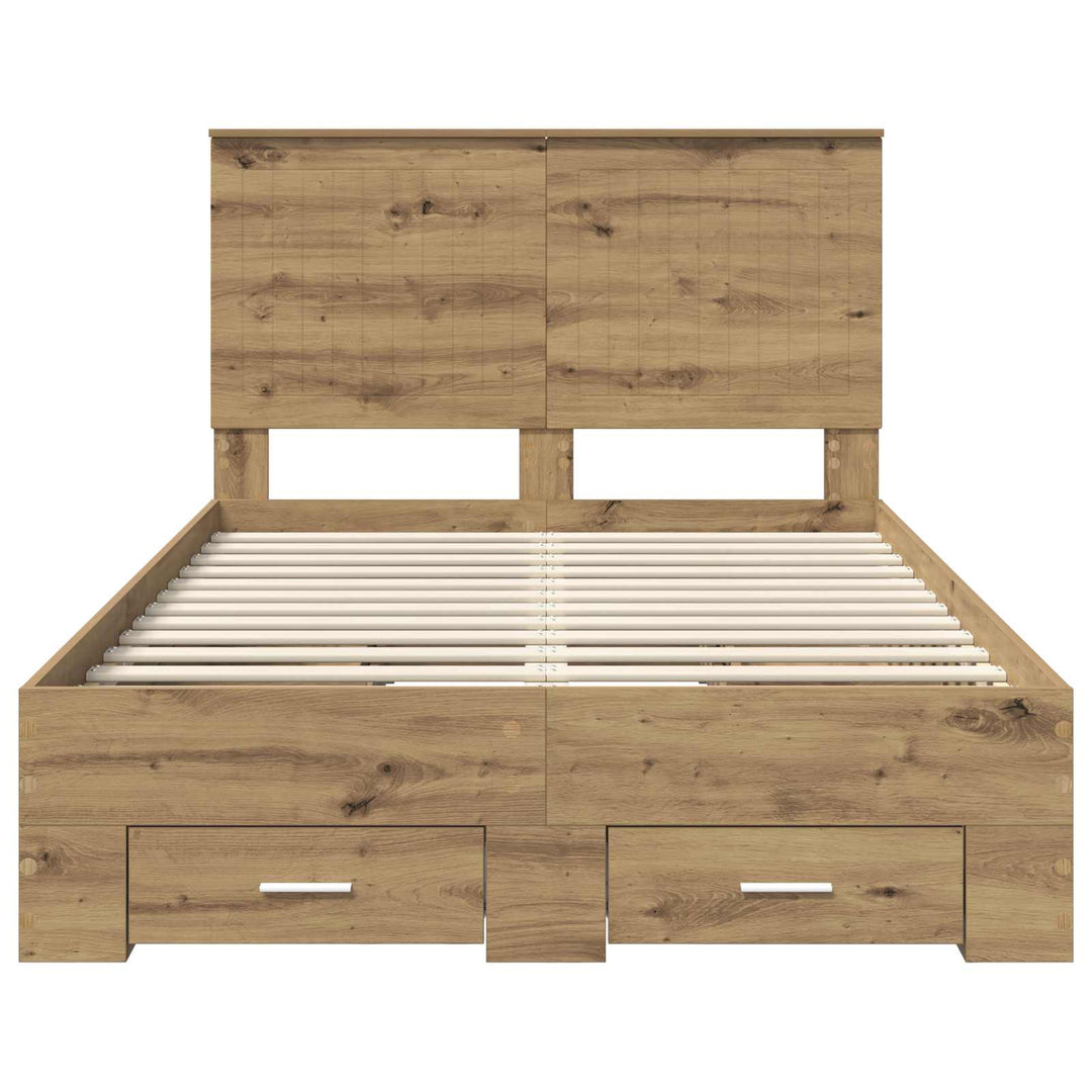 Sengestel Artisan Egetræ 120 x 190 cm Konstrueret træ