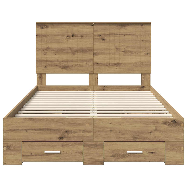 Sengestel Artisan Egetræ 120 x 190 cm Konstrueret træ