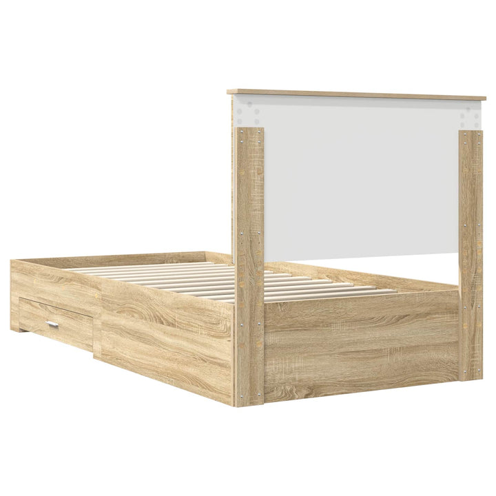 Sengestel med hovedgærde Sonoma eg 100 x 200 cm Konstrueret træ