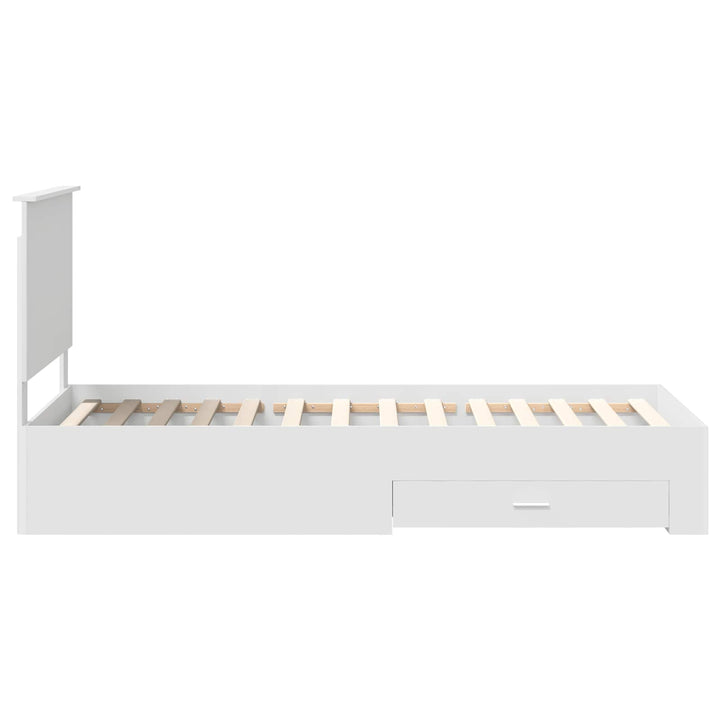 Sengestel med hovedgærde Hvid 90 x 190 cm Konstrueret træ