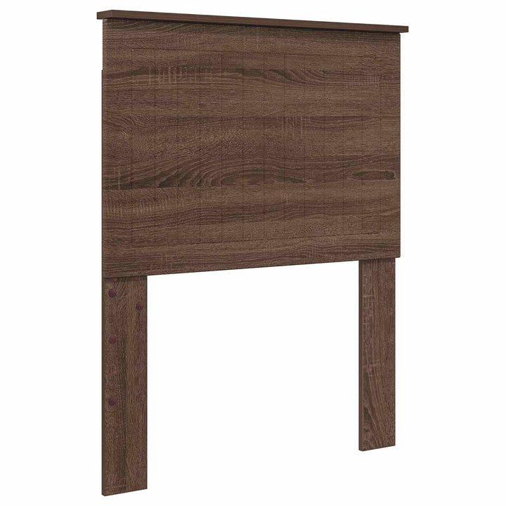 Sengestel Brun Eg og Sølv 70 x 190 cm Konstrueret træ