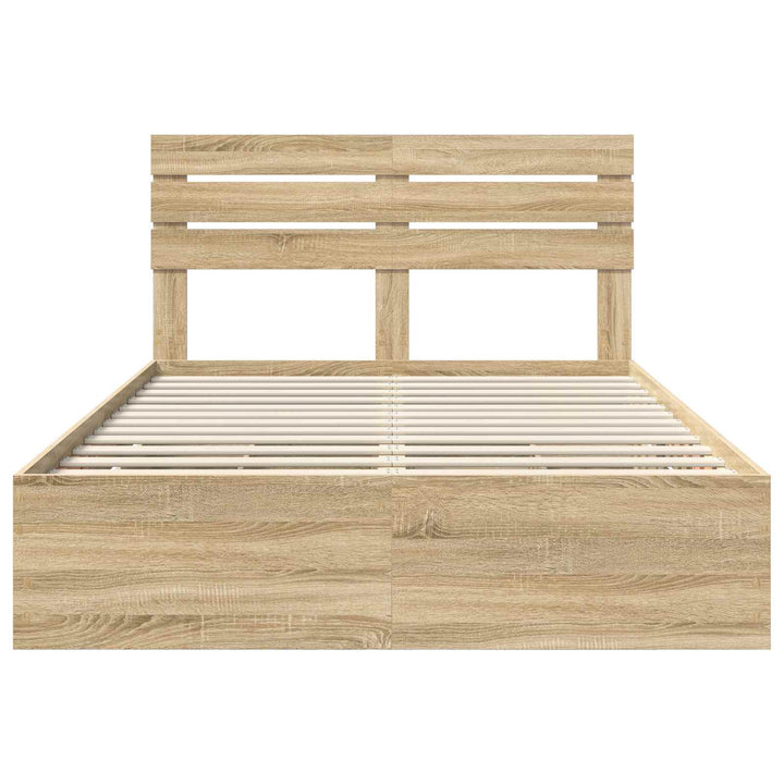 Sengestel med skuffe Sonoma eg 150 x 200 cm Ingeniørtræ