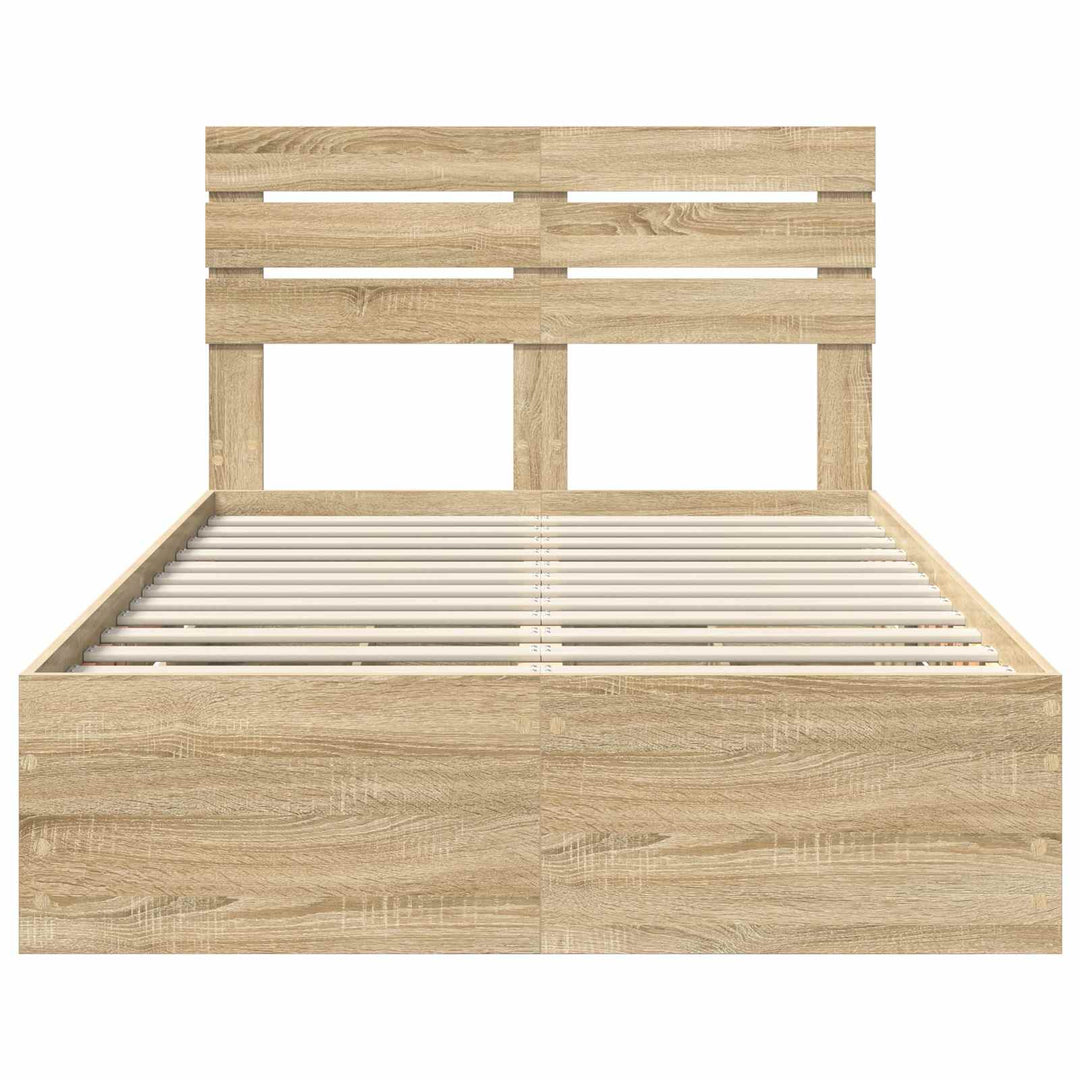 Sengestel med skuffe Sonoma eg 120 x 190 cm Ingeniørtræ