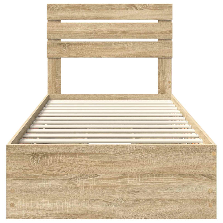 Sengestel med skuffe Sonoma eg 100 x 200 cm Ingeniørtræ