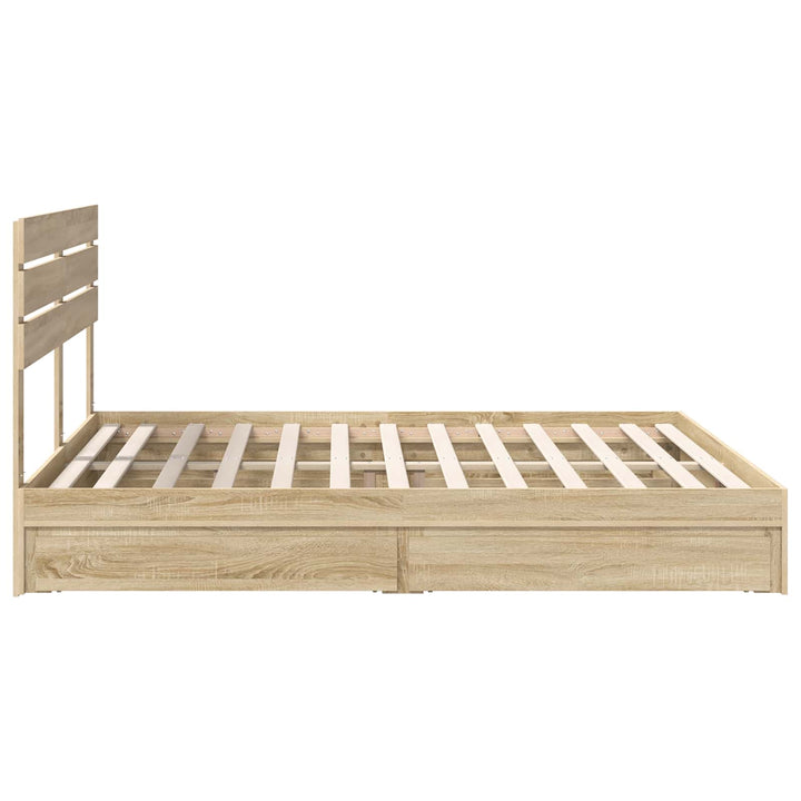 Opbevaringsseng Sonoma eg 180 x 200 cm Konstrueret træ