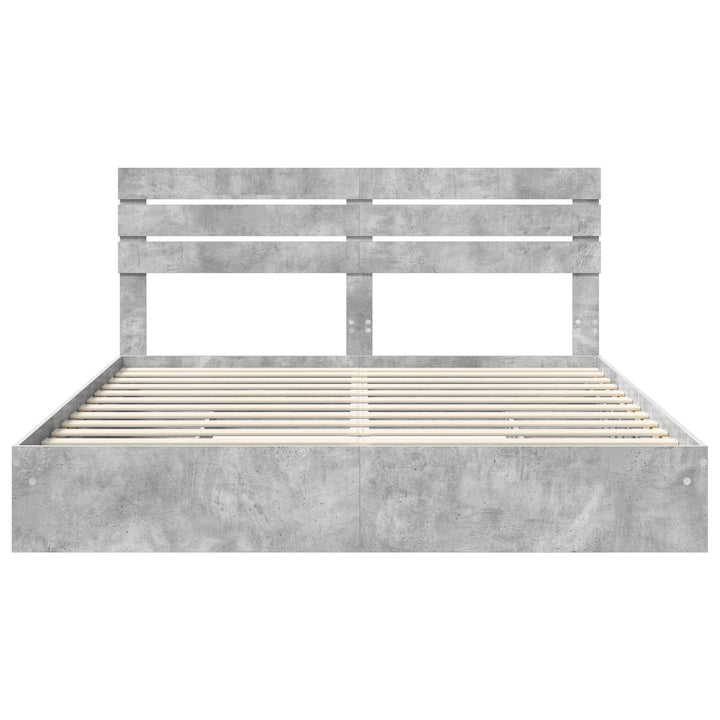 Opbevaringsseng Beton Grå 180 x 200 cm Konstrueret træ