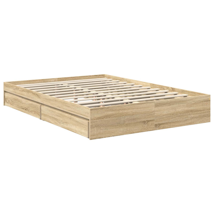 Opbevaringsseng Sonoma eg 140 x 200 cm Konstrueret træ