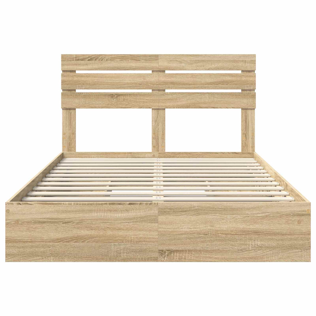 Opbevaringsseng Sonoma eg 140 x 200 cm Konstrueret træ