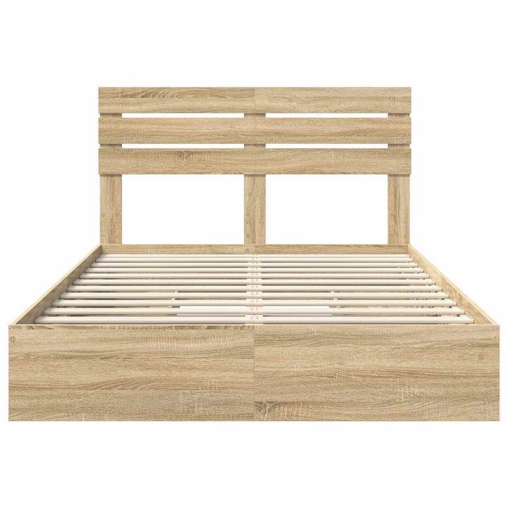 Opbevaringsseng Sonoma eg 140 x 200 cm Konstrueret træ