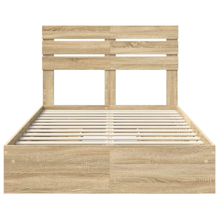 Opbevaringsseng Sonoma eg 135 x 190 cm Konstrueret træ