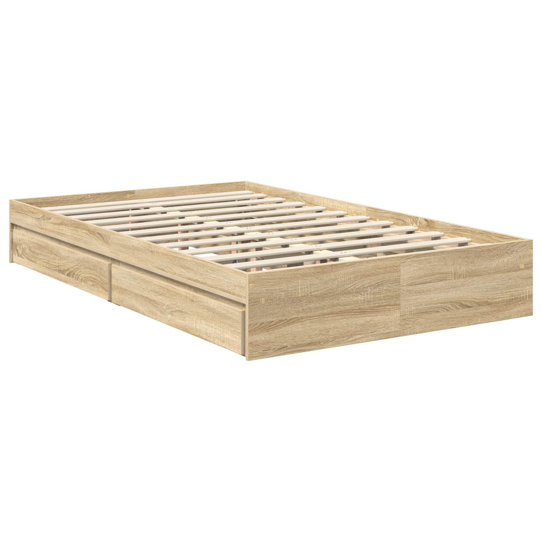 Opbevaringsseng Sonoma eg 120 x 200 cm Konstrueret træ