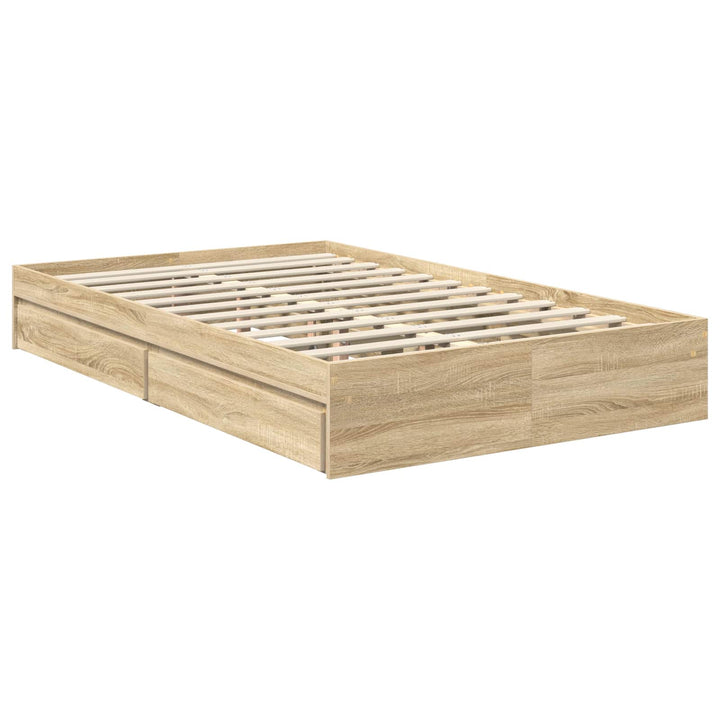 Opbevaringsseng Sonoma eg 120 x 200 cm Konstrueret træ