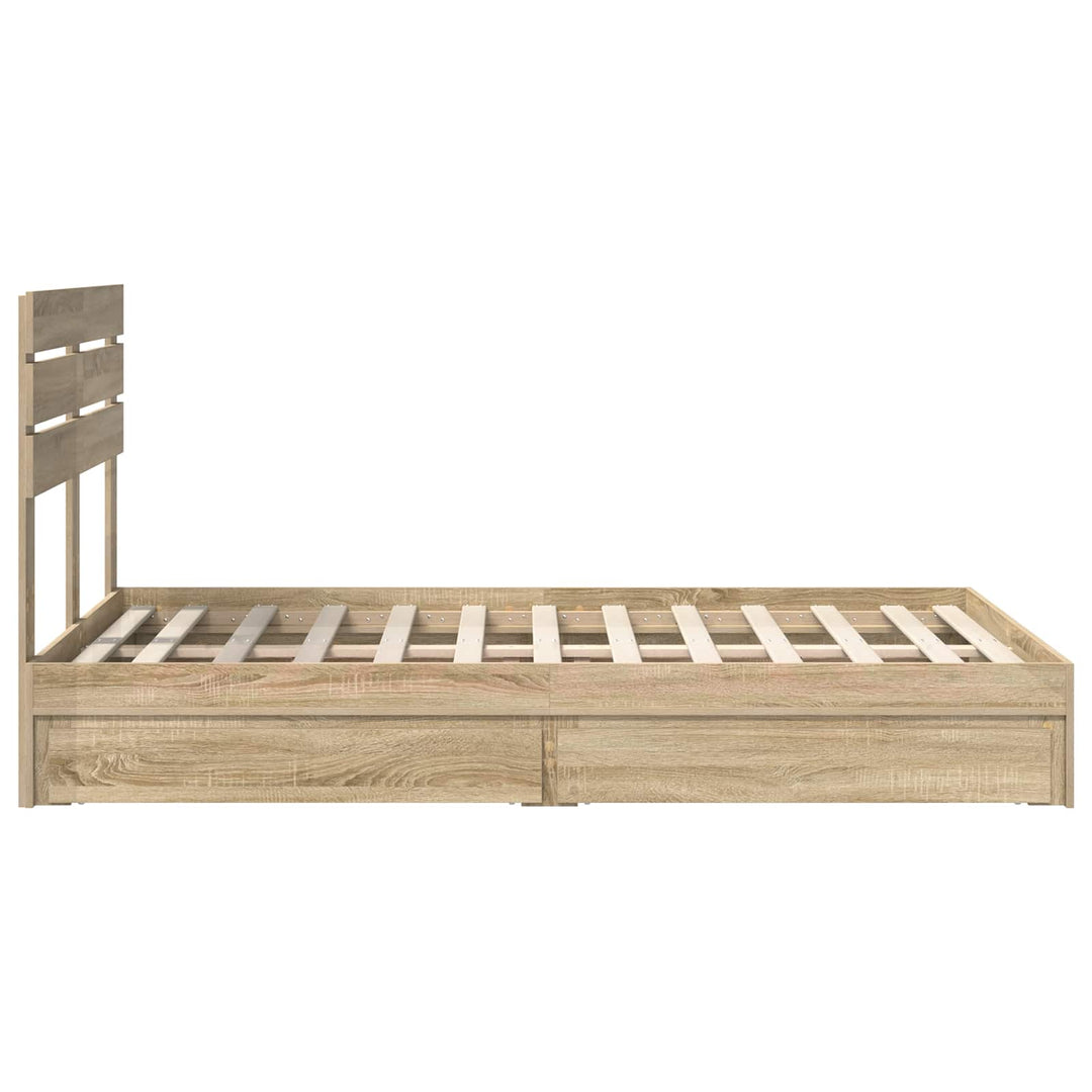 Opbevaringsseng Sonoma eg 120 x 200 cm Konstrueret træ