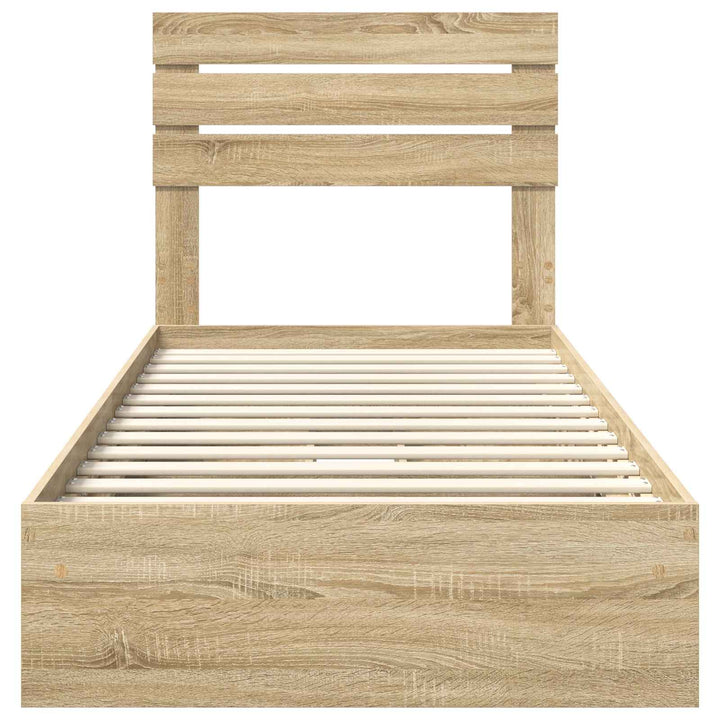 Opbevaringsseng Sonoma eg 75 x 190 cm Konstrueret træ