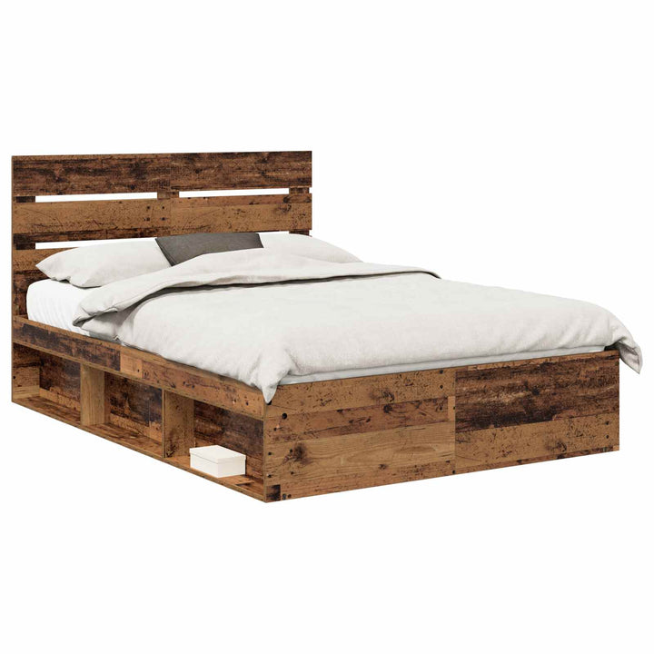 Sengestel Gammelt træ 140 x 190 cm Massiv fyrretræ