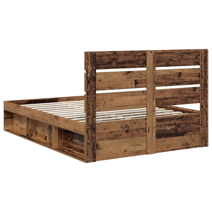 Sengestel Gammelt træ 140 x 190 cm Massiv fyrretræ