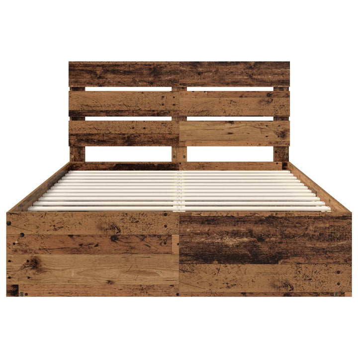 Sengestel Gammelt træ 140 x 190 cm Massiv fyrretræ