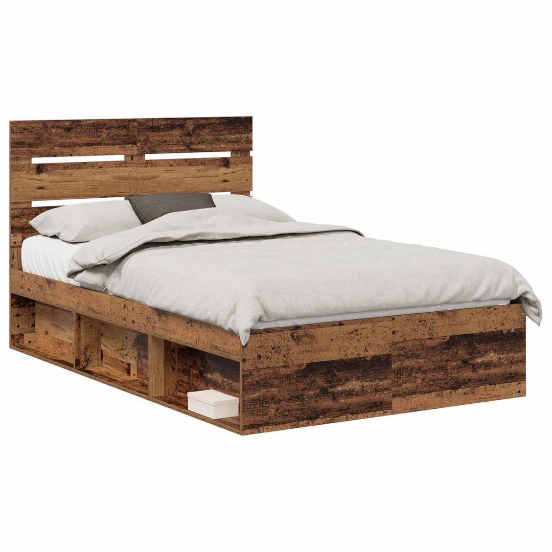 Sengestel Gammelt træ 135 x 190 cm Massiv fyrretræ