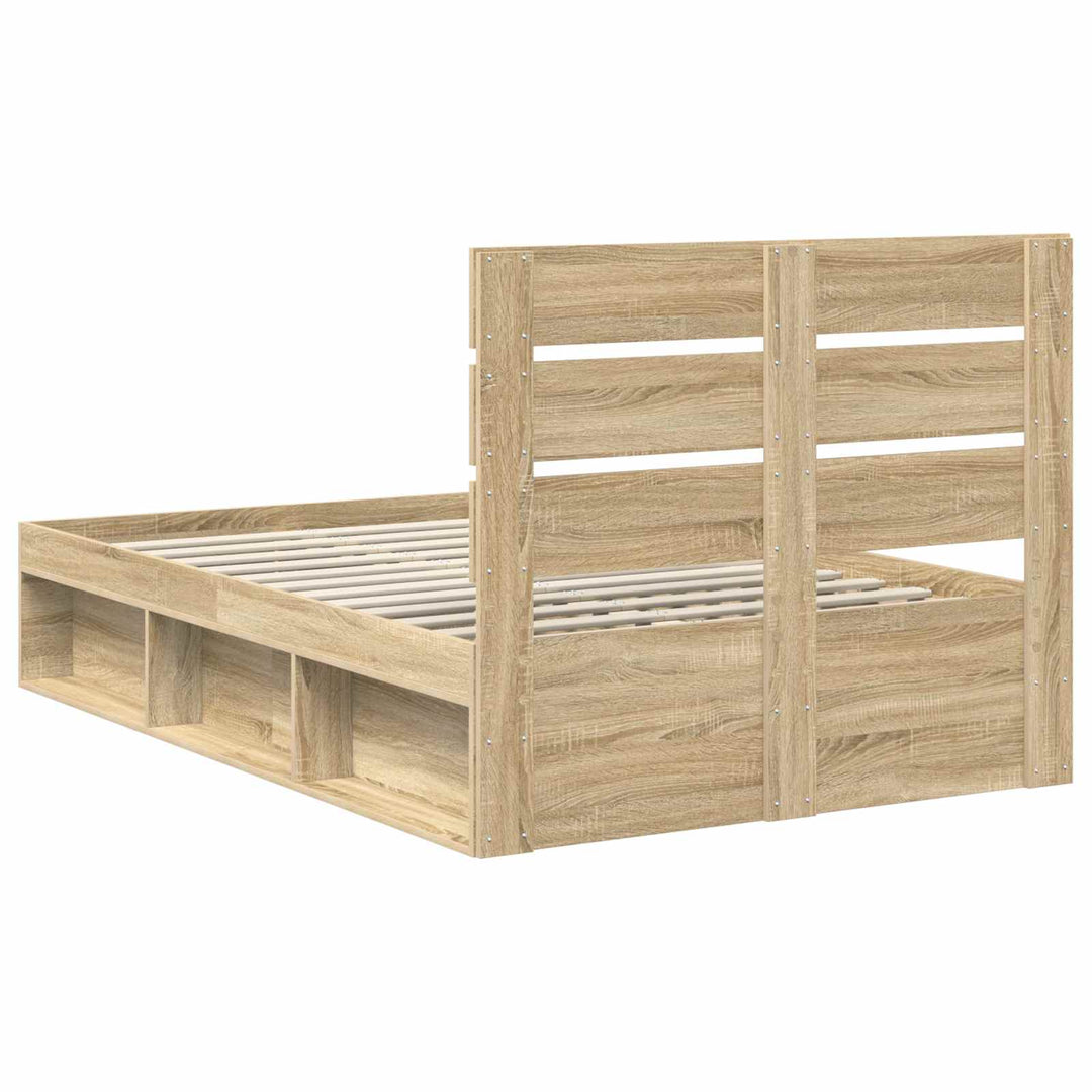 Sengestel med hovedgærde Sonoma 120 x 190 cm Massiv fyrretræ