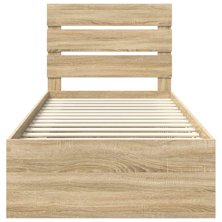 Sengestel med hovedgærde Sonoma 100 x 200 cm Massiv fyrretræ