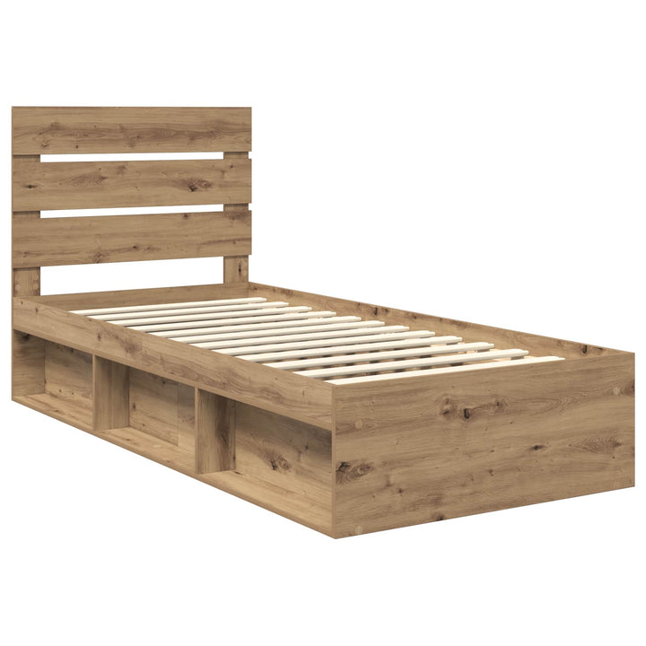 Sengestel med hovedgærde Artisan eg 90 x 200 cm Massiv fyrretræ