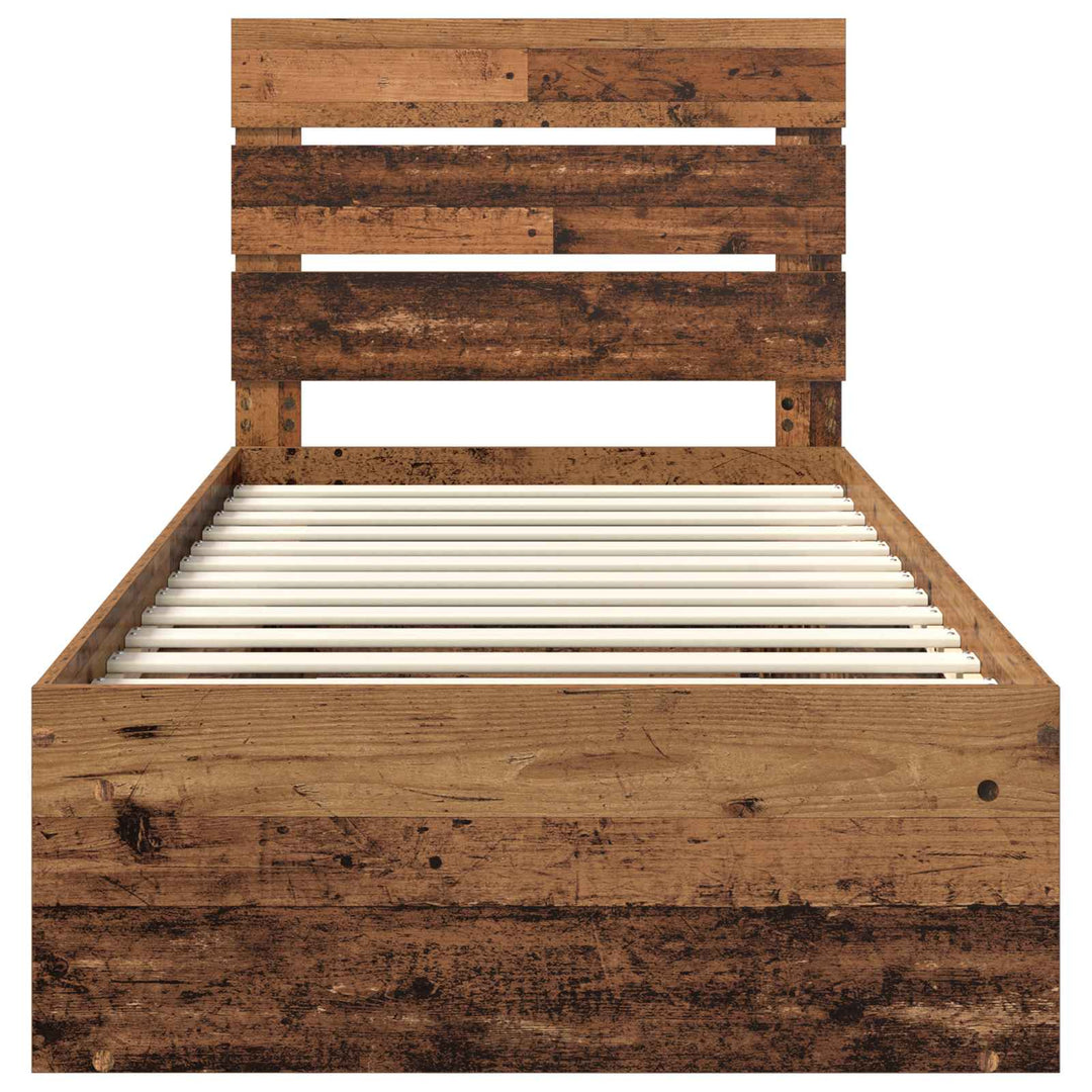 Sengestel Gammelt træ 75 x 190 cm Massiv fyrretræ