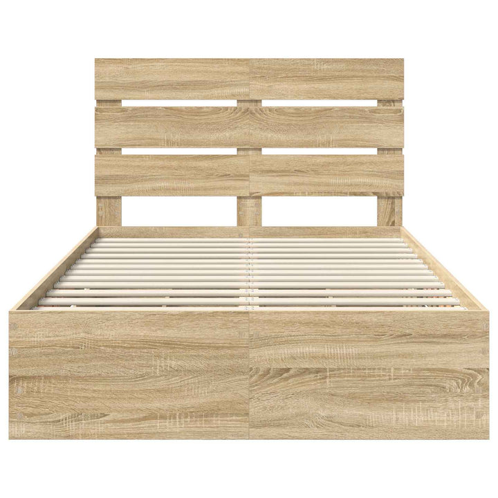 Sengestel med skuffe Sonoma eg 120 x 190 cm Ingeniørtræ