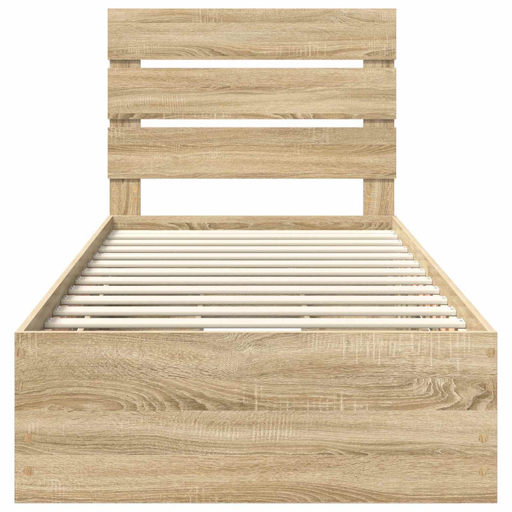 Sengestel med skuffe Sonoma eg 100 x 200 cm Ingeniørtræ