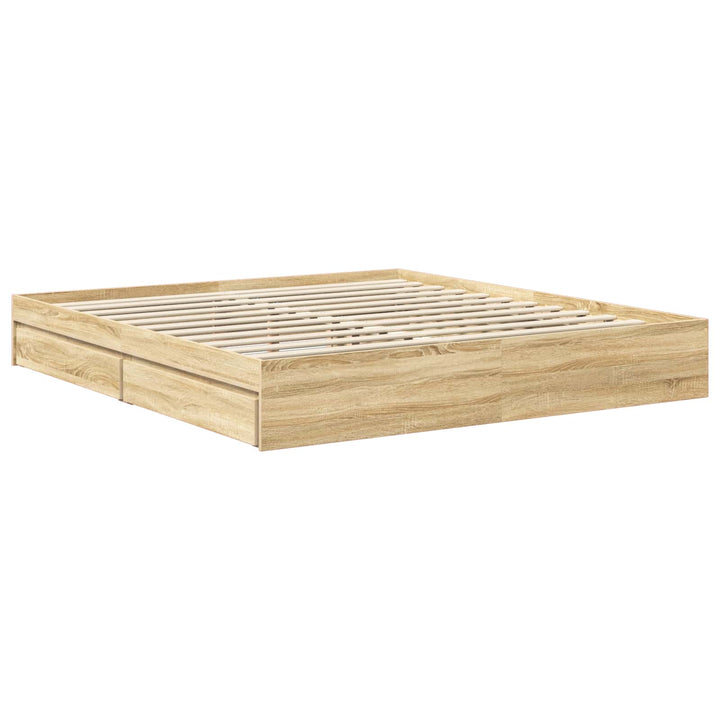 Opbevaringsseng Sonoma eg 180 x 200 cm Konstrueret træ