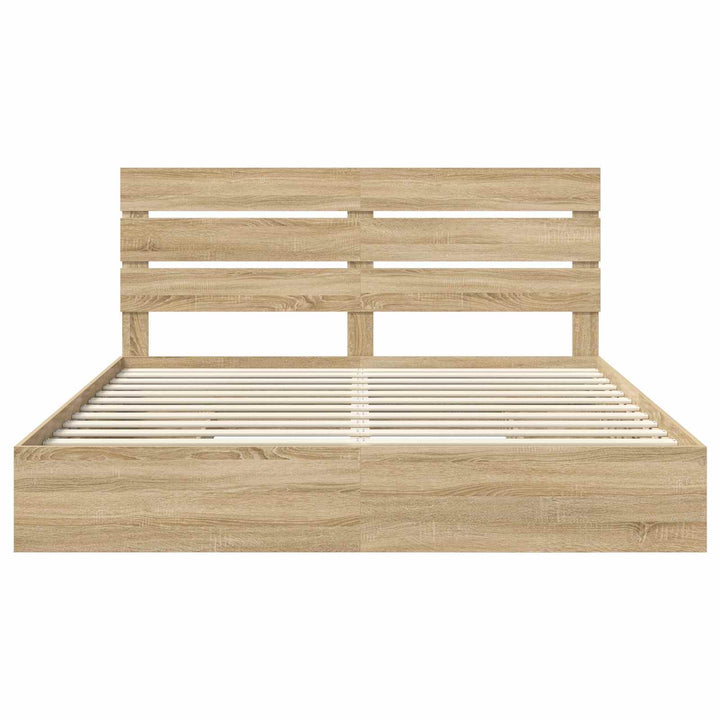 Opbevaringsseng Sonoma eg 180 x 200 cm Konstrueret træ