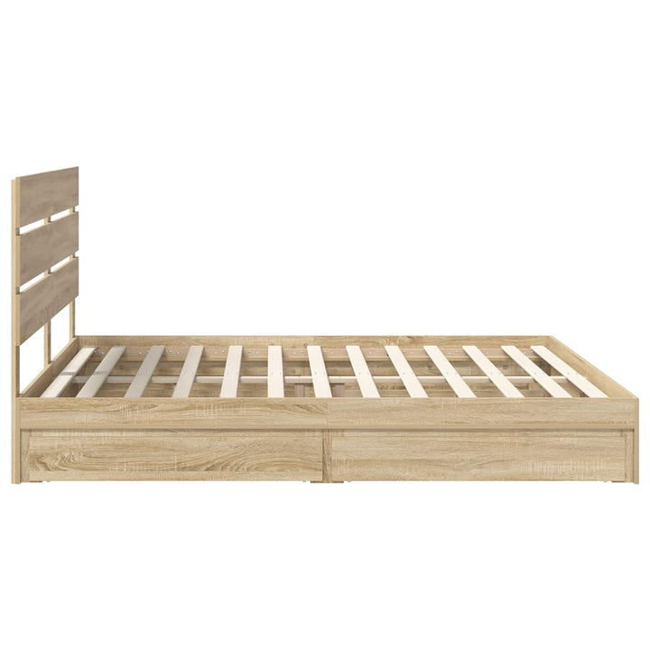 Opbevaringsseng Sonoma eg 180 x 200 cm Konstrueret træ