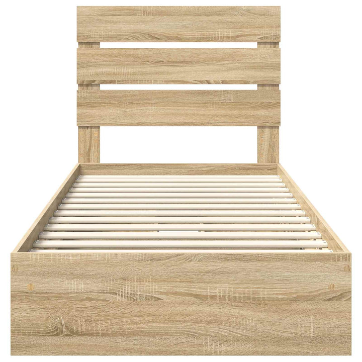 Opbevaringsseng Sonoma eg 70 x 190 cm Konstrueret træ