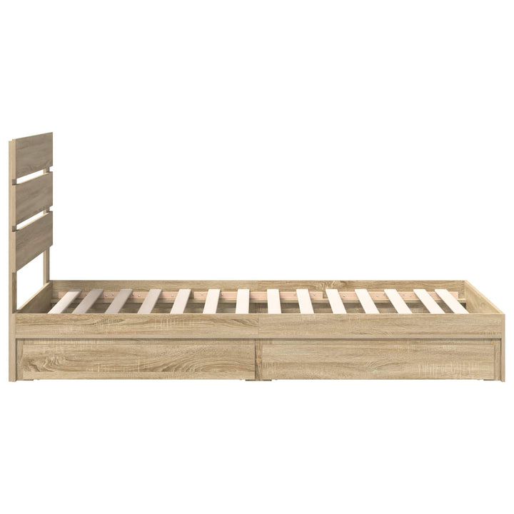 Opbevaringsseng Sonoma eg 70 x 190 cm Konstrueret træ