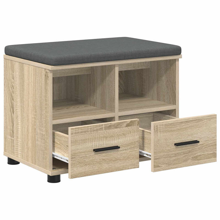 Hallbænk Sonoma eg 60 x 38 x 46 cm Kunstigt træ og stof