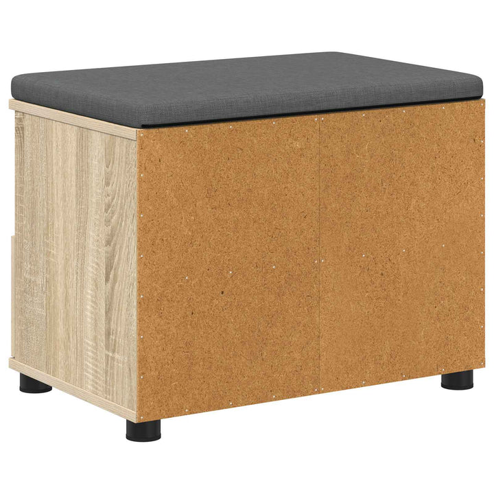 Hallbænk Sonoma eg 60 x 38 x 46 cm Kunstigt træ og stof