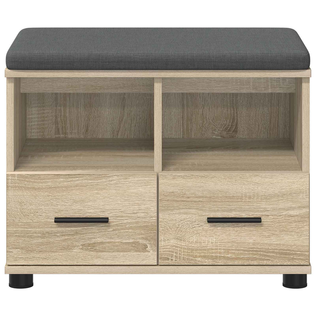 Hallbænk Sonoma eg 60 x 38 x 46 cm Kunstigt træ og stof