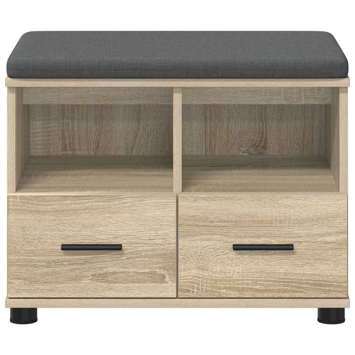 Hallbænk Sonoma eg 60 x 38 x 46 cm Kunstigt træ og stof